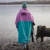 Clearance Floris van Bommel Roaming Recycled Sherpa Lined Changing Robe Viridian Green/Orchid