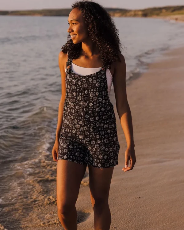 Outlet Passenger Safron Playsuit Simple Tile Faded Black