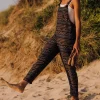 Discount Passenger Serenity Organic Cotton Dungarees Black Geo Pattern