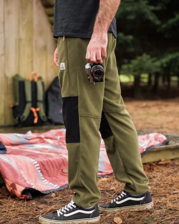 Best Sale Floris van Bommel Set Off Recycled Polar Fleece Jogger True Black/ Khaki