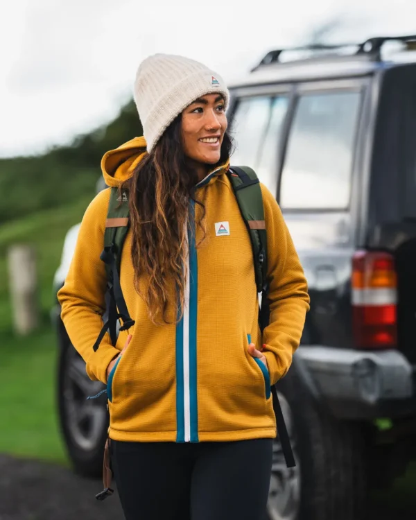 Sale Passenger Slope Hooded Recycled Fleece Dusty Ochre