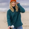 Cheap Passenger Snug Recycled Polo Neck Knitted Jumper Mediterranean