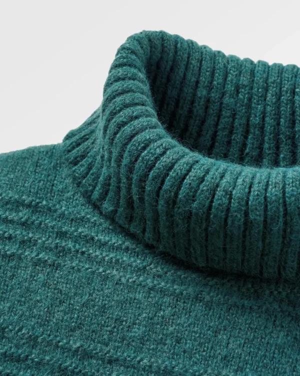 Cheap Passenger Snug Recycled Polo Neck Knitted Jumper Mediterranean