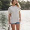 New Passenger Sundaze Oversized Recycled Cotton T-Shirt Birch