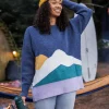 Flash Sale Passenger Vista Recycled Oversized Knitted Jumper Dark Denim