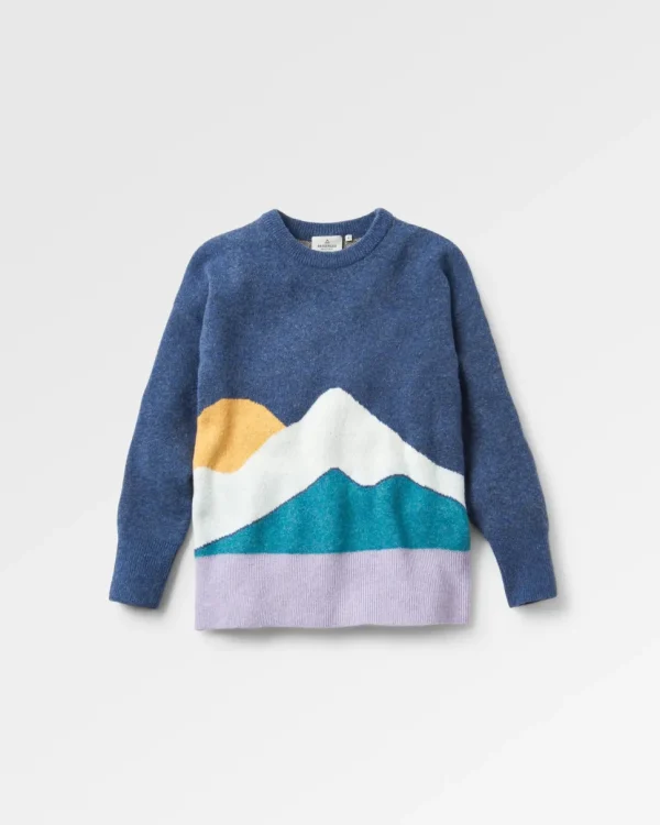 Flash Sale Passenger Vista Recycled Oversized Knitted Jumper Dark Denim