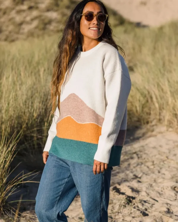 Discount Passenger Vista Recycled Oversized Knitted Jumper Off White