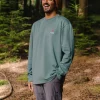 Discount Passenger Vita Organic Relaxed Fit LS T-Shirt Deep Ocean