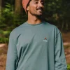 Discount Passenger Vita Organic Relaxed Fit LS T-Shirt Deep Ocean