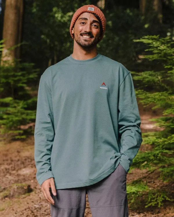 Discount Passenger Vita Organic Relaxed Fit LS T-Shirt Deep Ocean