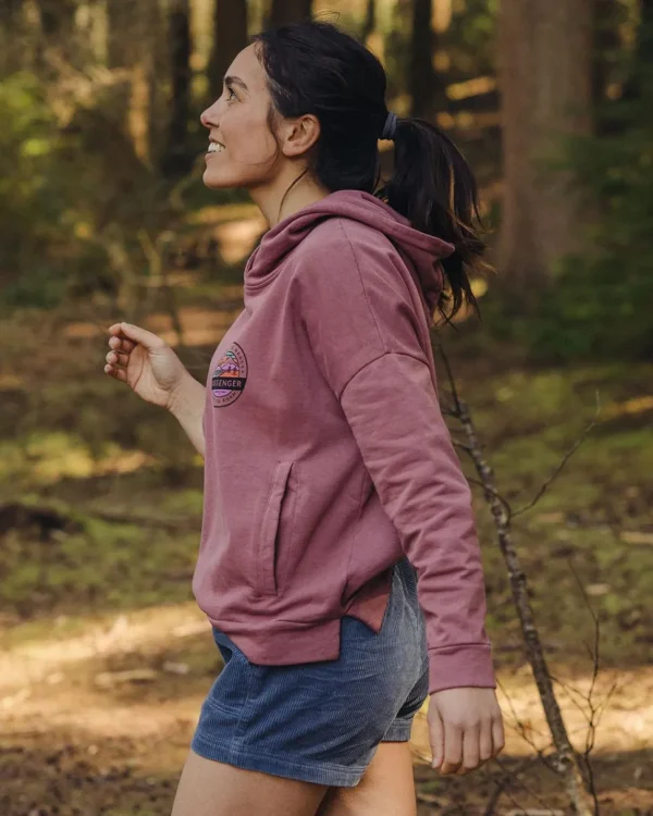 Shop Passenger Wilds Recycled Cotton Hoodie Crushed Berry