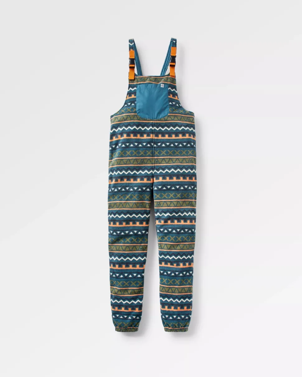 Flash Sale Passenger Ace Recycled Polar Fleece Dungarees Retro Geo Mediterranean