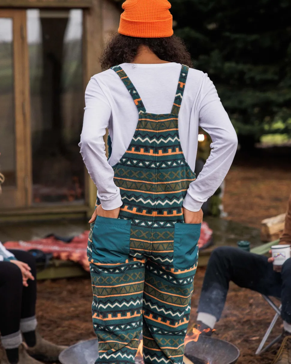 Flash Sale Passenger Ace Recycled Polar Fleece Dungarees Retro Geo Mediterranean