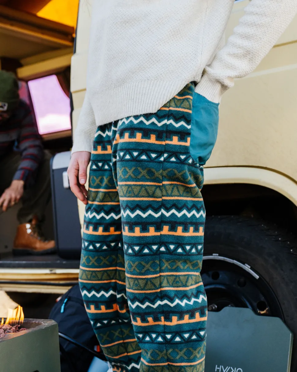 Flash Sale Passenger Ace Recycled Polar Fleece Dungarees Retro Geo Mediterranean