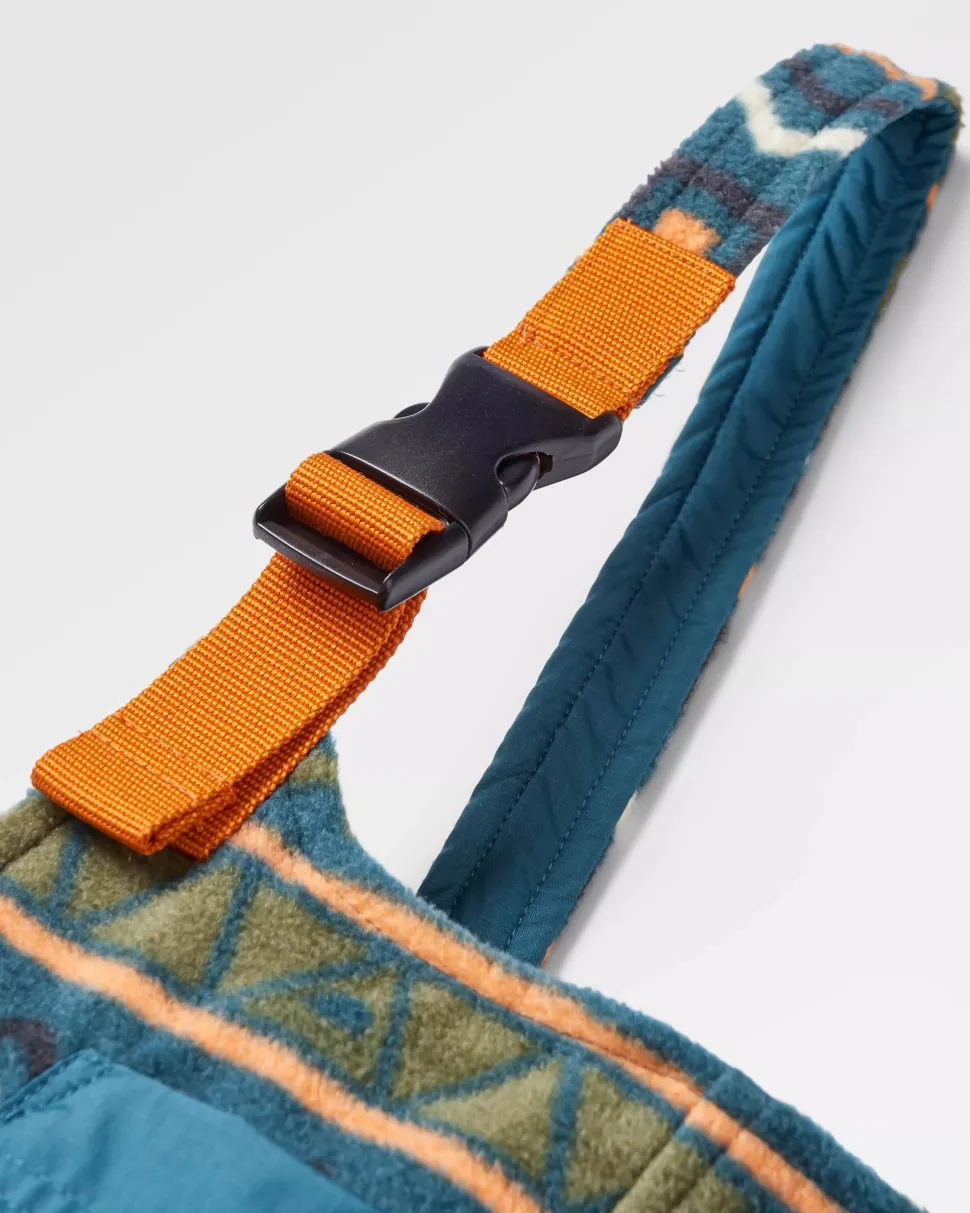 Flash Sale Passenger Ace Recycled Polar Fleece Dungarees Retro Geo Mediterranean