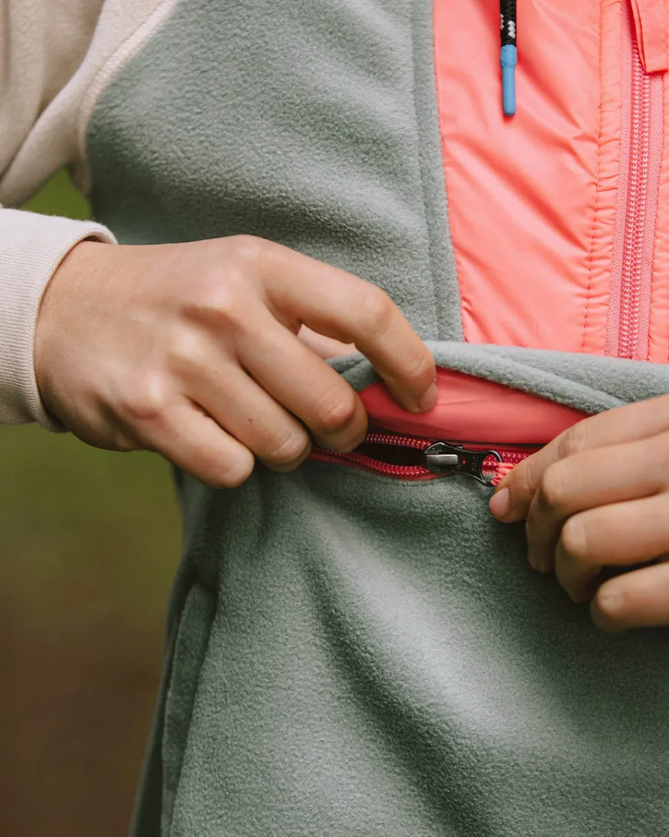 Hot Passenger Alexander Recycled Polar Hooded Fleece Pistachio