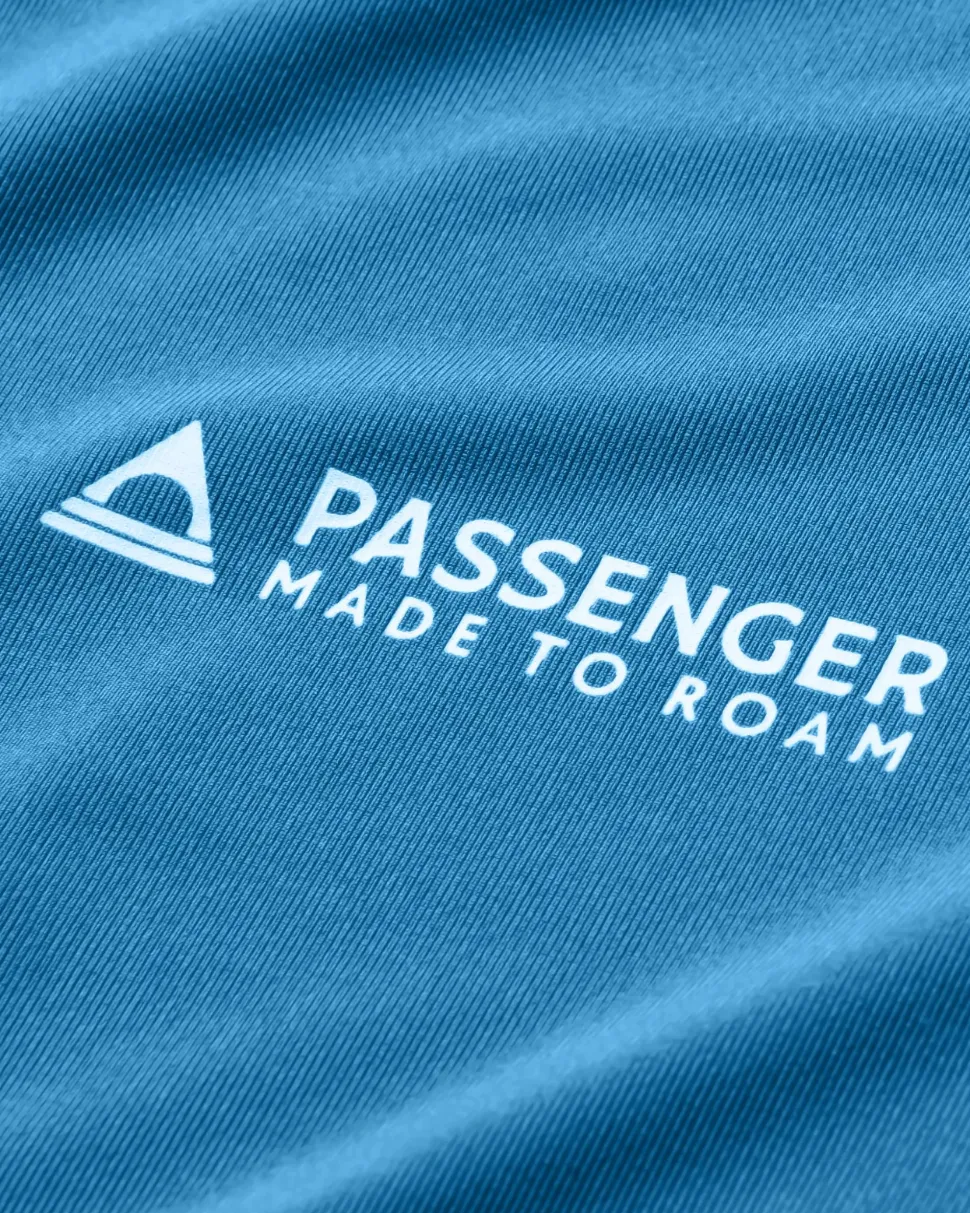 Sale Passenger All Day Active Recycled T-Shirt Blue Steel