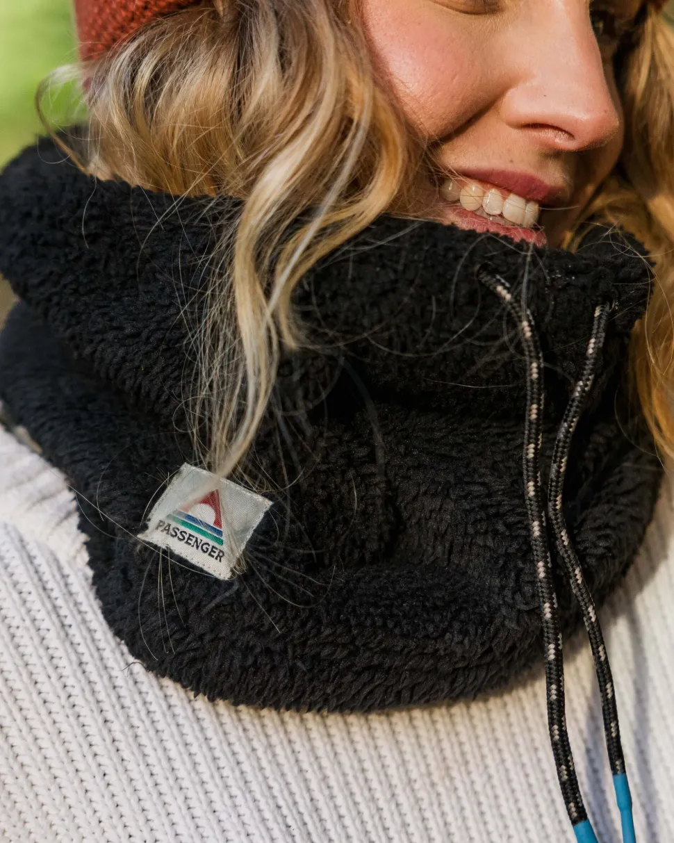 Sale Passenger Ash Recycled Sherpa Fleece Snood Black