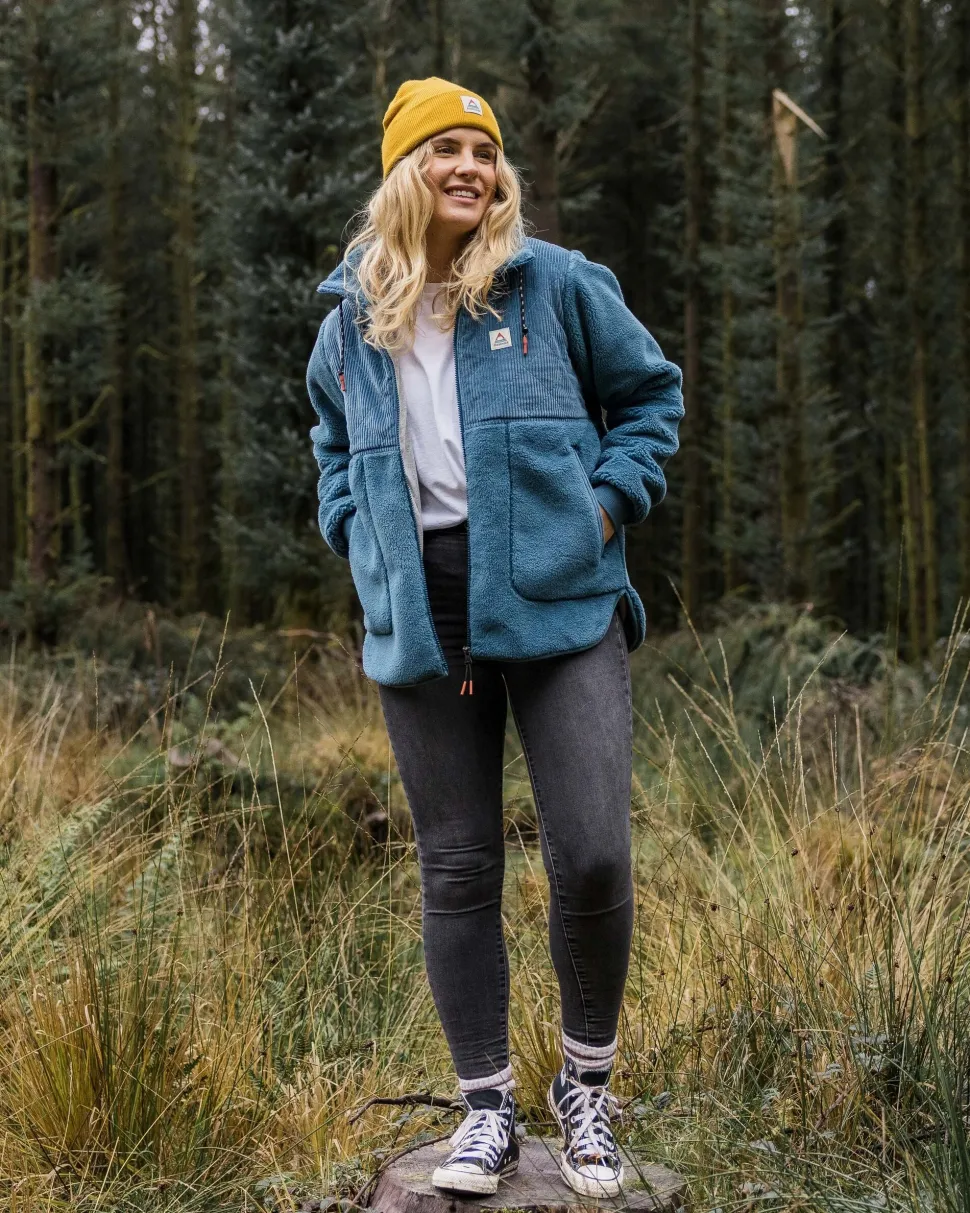 Cheap Passenger Awaken Recycled Deep-Pile Sherpa Fleece Washed Blue