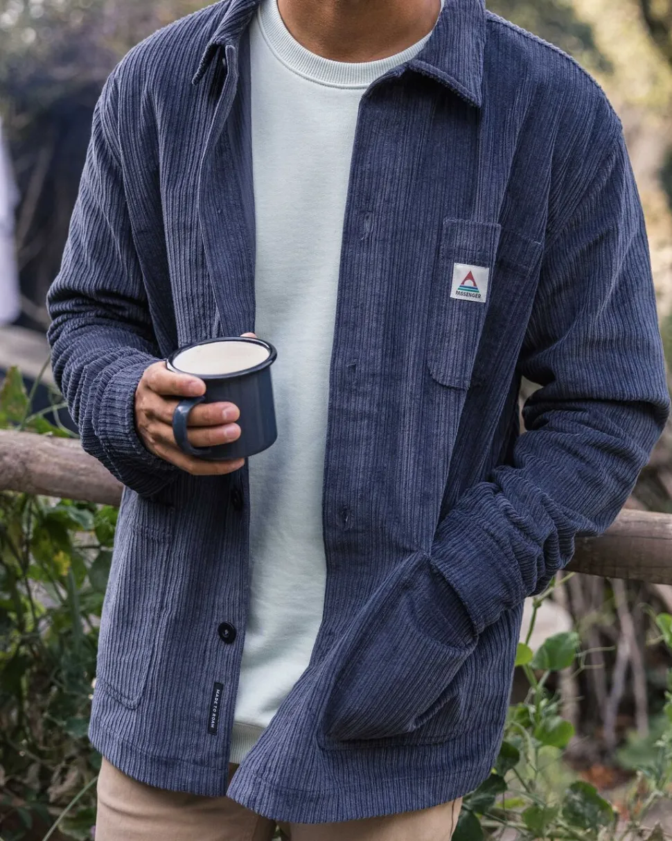 Cheap Passenger Balsa Cord Overshirt Charcoal