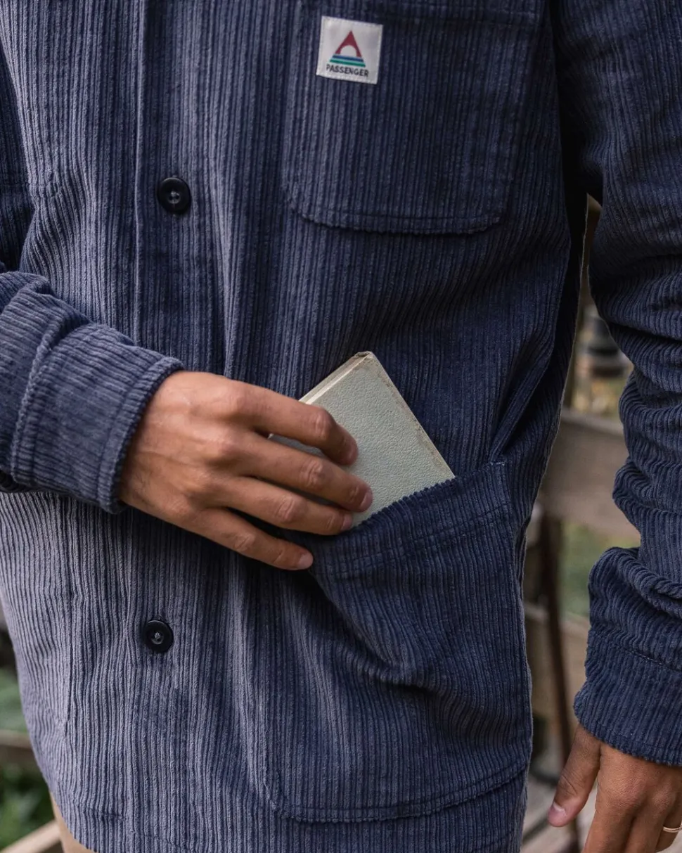 Cheap Passenger Balsa Cord Overshirt Charcoal