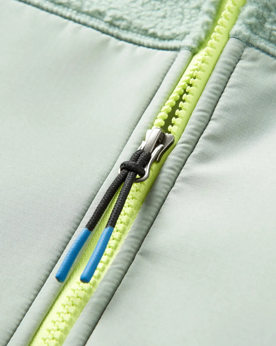 Discount Passenger Beebalm Recycled Sherpa Fleece Vest Pistachio