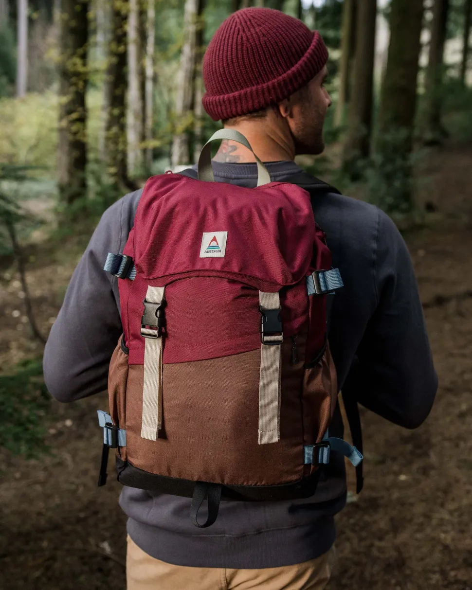 Outlet Passenger Boondocker Recycled 26L Backpack Burgundy/Chestnut