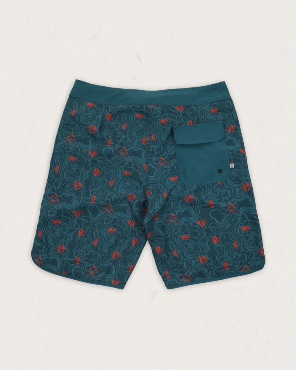 Flash Sale Floris van Bommel Breaks Recycled Boardshort Mediterranean Map