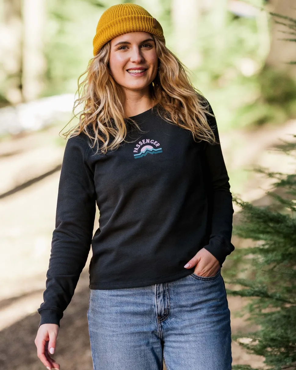 New Passenger Breathe Recycled Cotton Sweatshirt Black