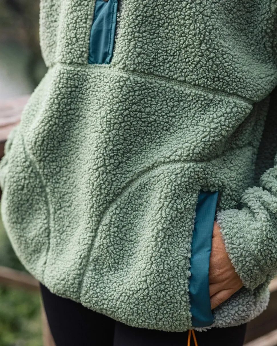 Clearance Passenger Calla Hooded Recycled Polar-Lined Fleece Pistachio