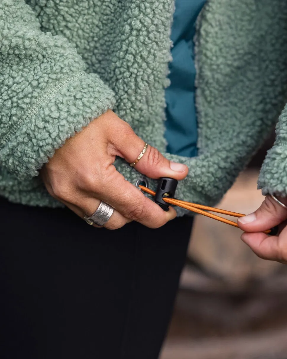 Clearance Passenger Calla Hooded Recycled Polar-Lined Fleece Pistachio