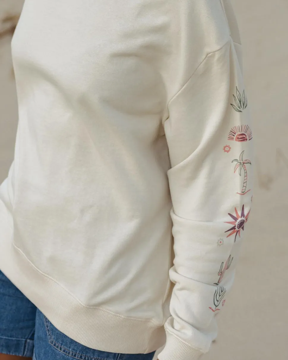 Clearance Passenger Chica Recycled Cotton Oversized Sweatshirt Birch