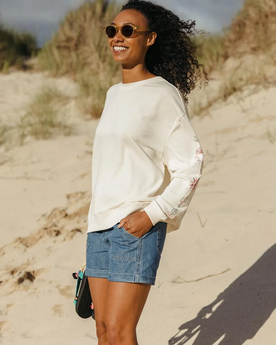 Clearance Passenger Chica Recycled Cotton Oversized Sweatshirt Birch