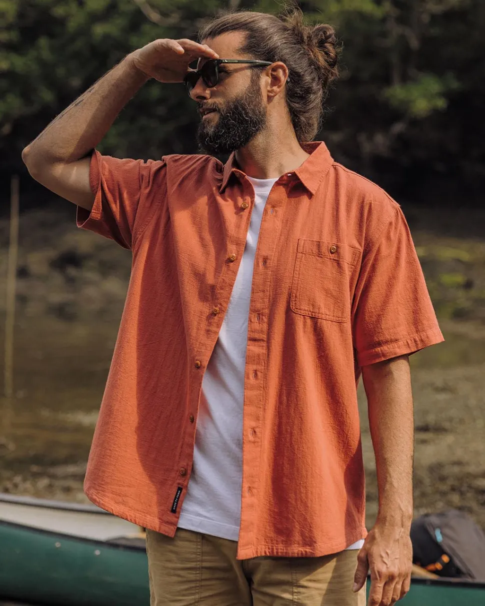 Fashion Passenger Chill Textured Short Sleeve Shirt Bruschetta