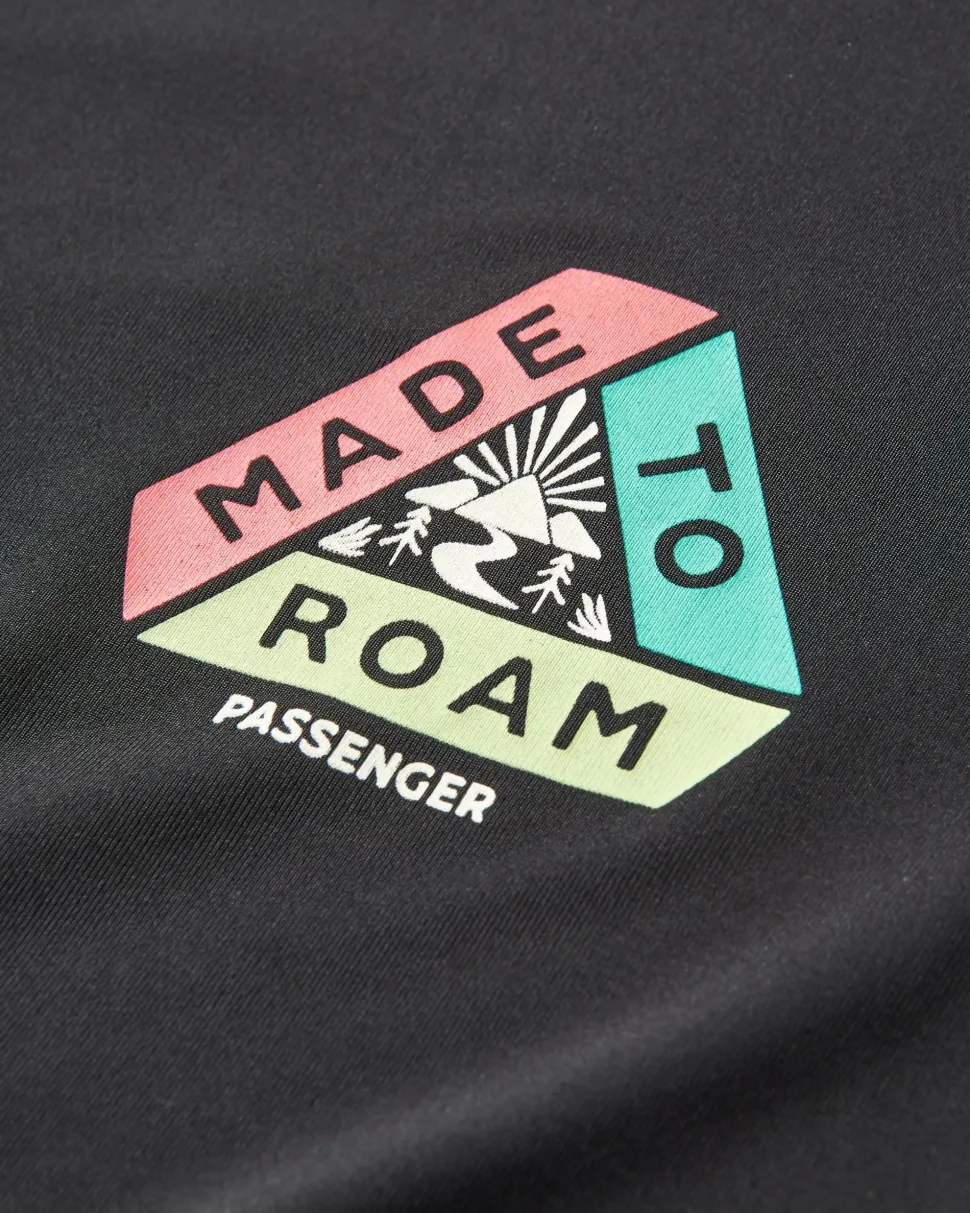 Fashion Passenger Classic Active Recycled T-Shirt Solid Black