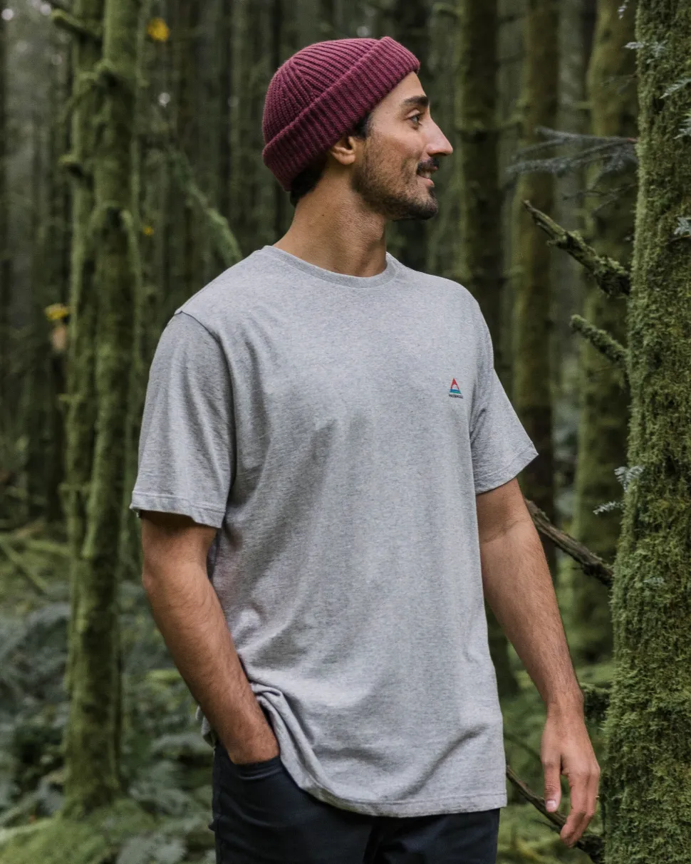 Best Passenger Classic Logo Recycled Cotton T-Shirt Mid Grey Marl