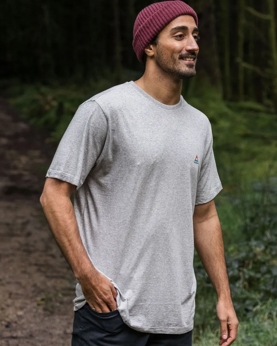 Best Passenger Classic Logo Recycled Cotton T-Shirt Mid Grey Marl