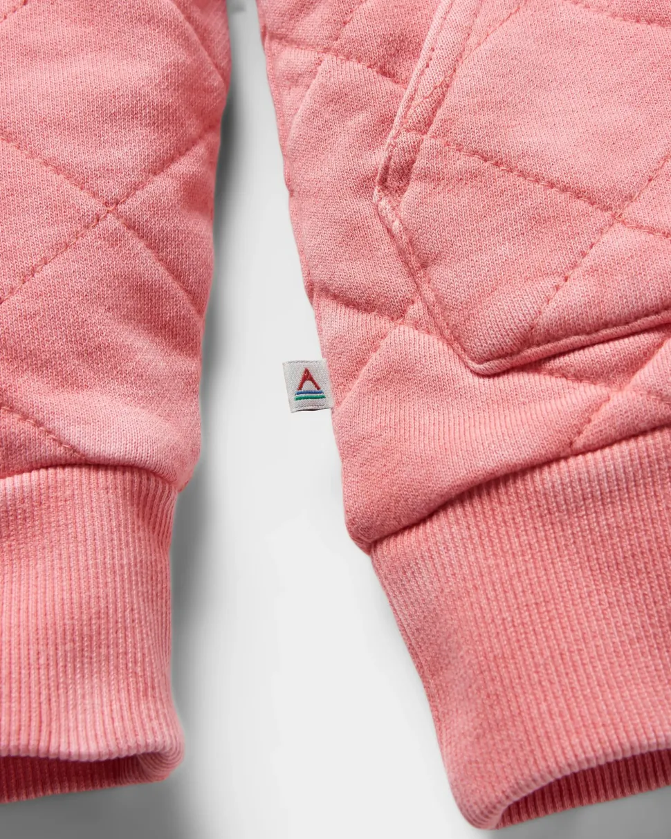 Best Sale Passenger Clementine Recycled Quilted Popper Up Hoodie Shell Pink