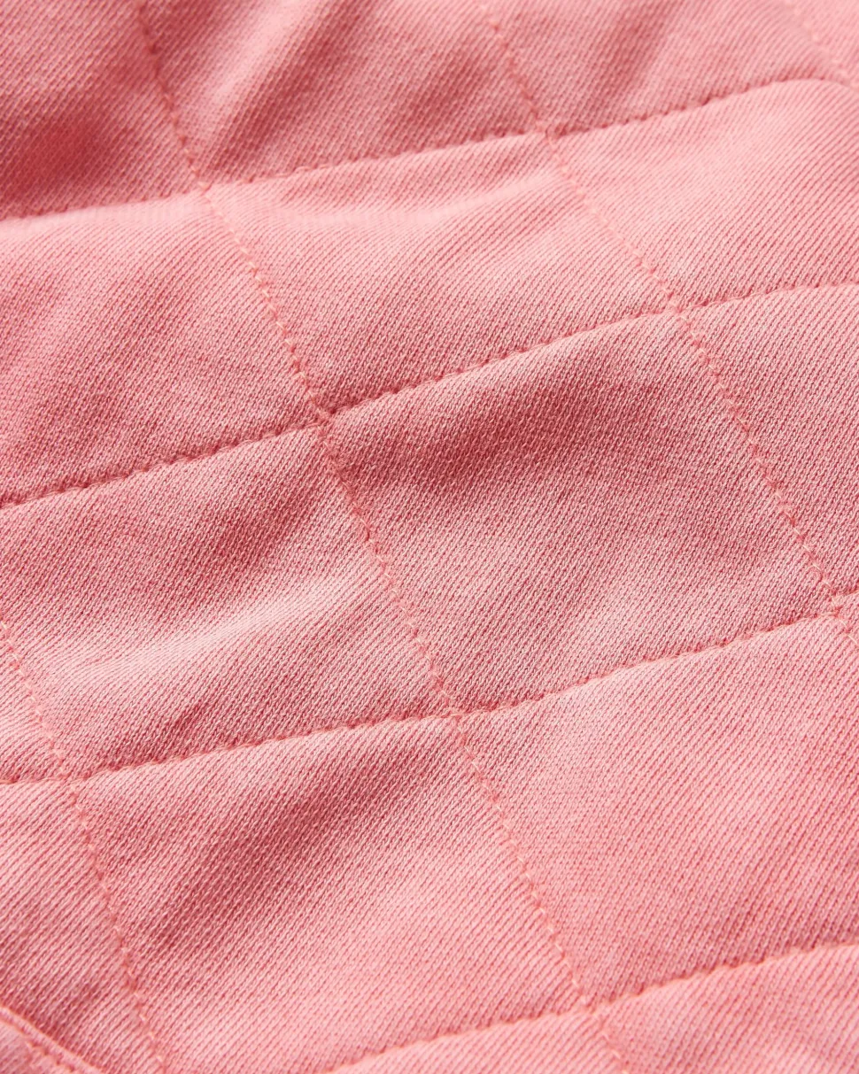 Best Sale Passenger Clementine Recycled Quilted Popper Up Hoodie Shell Pink