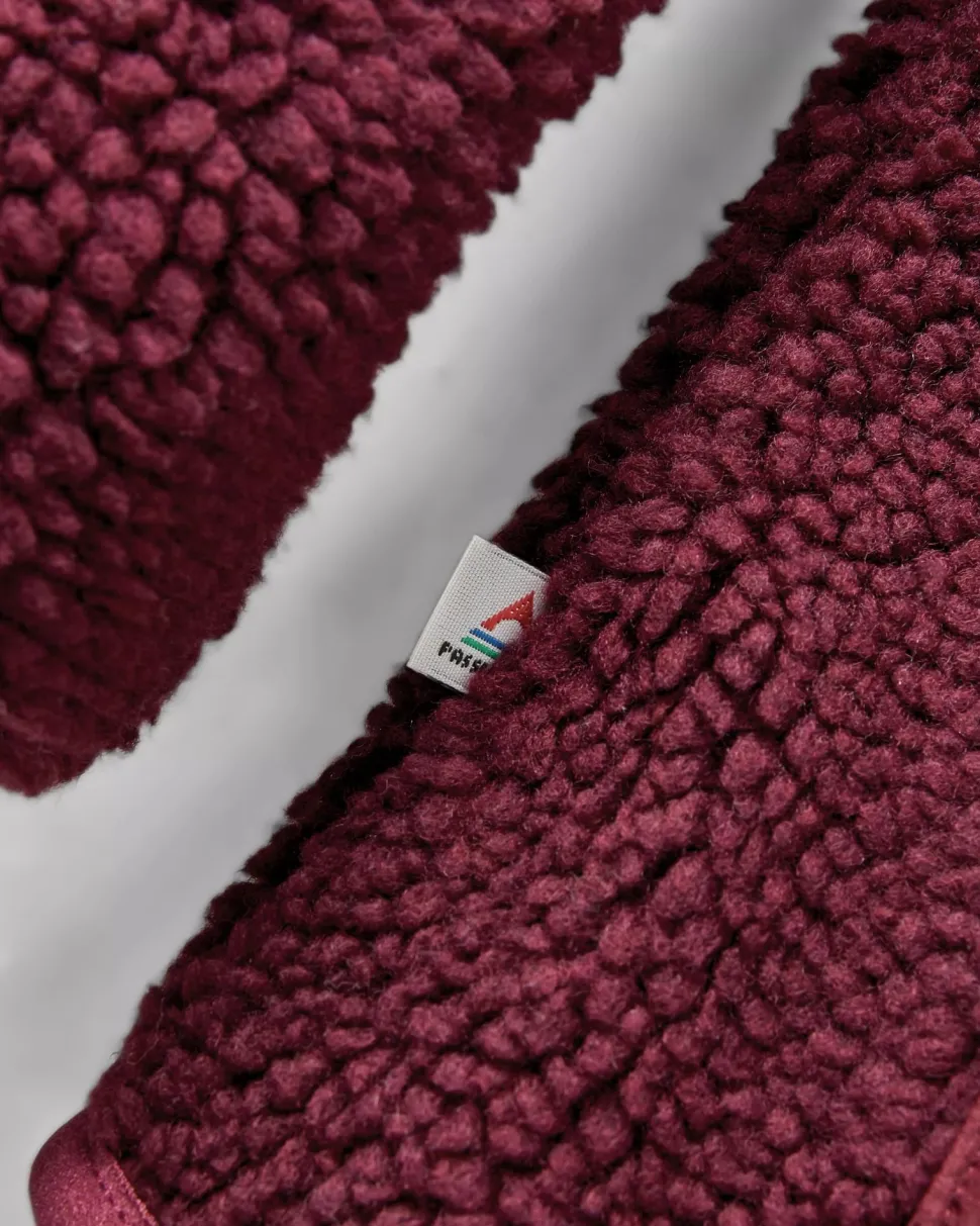 Outlet Passenger Clover Recycled Deep-Pile Sherpa Fleece Wine