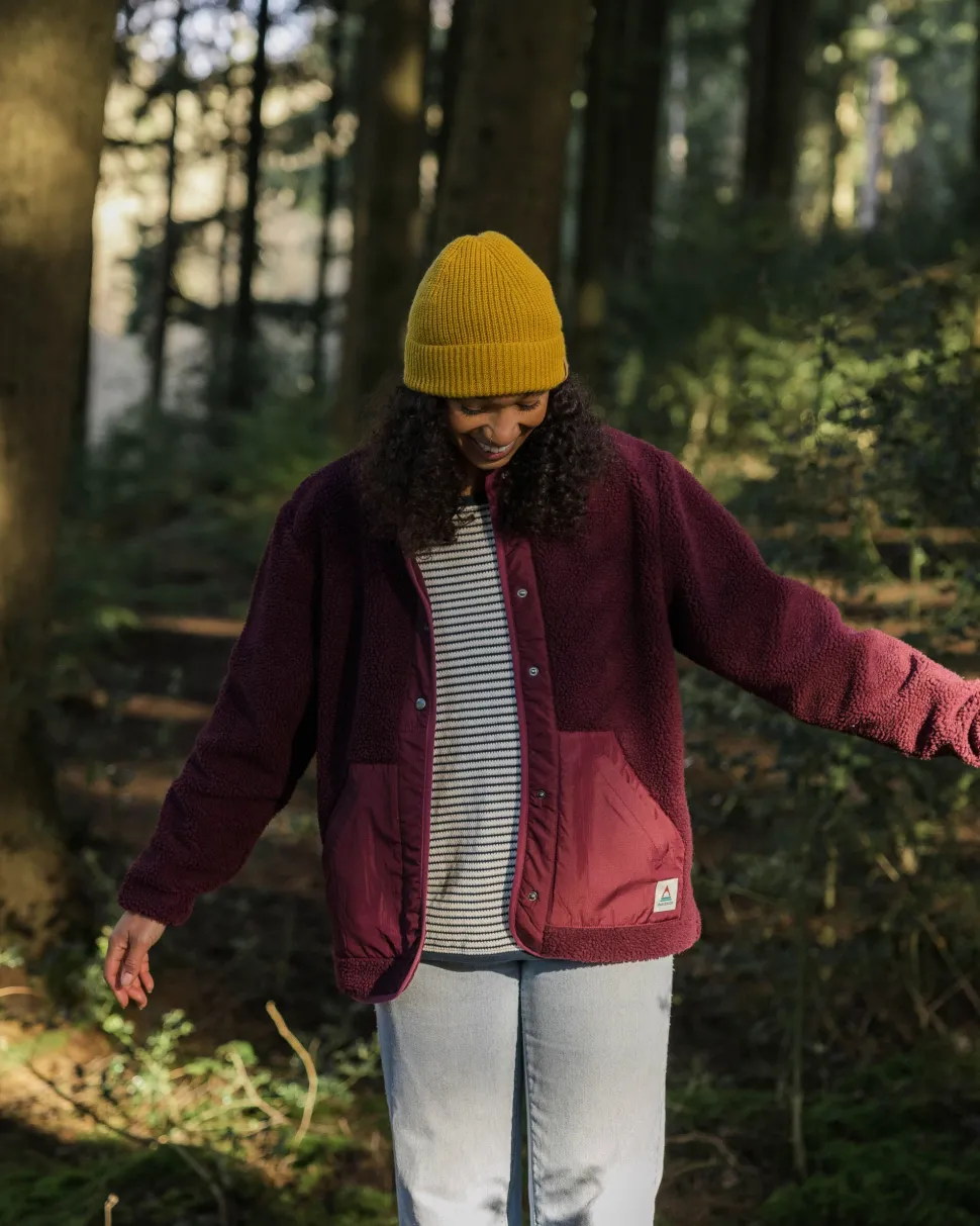 Outlet Passenger Clover Recycled Deep-Pile Sherpa Fleece Wine