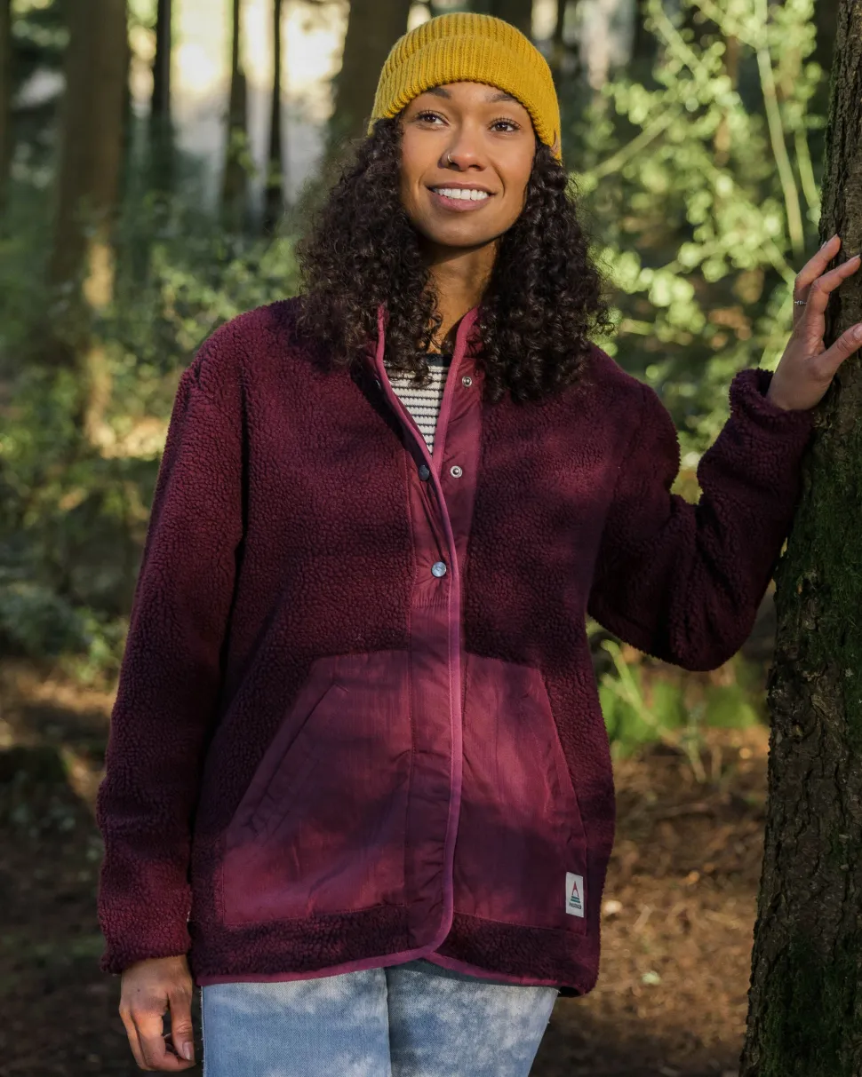 Outlet Passenger Clover Recycled Deep-Pile Sherpa Fleece Wine