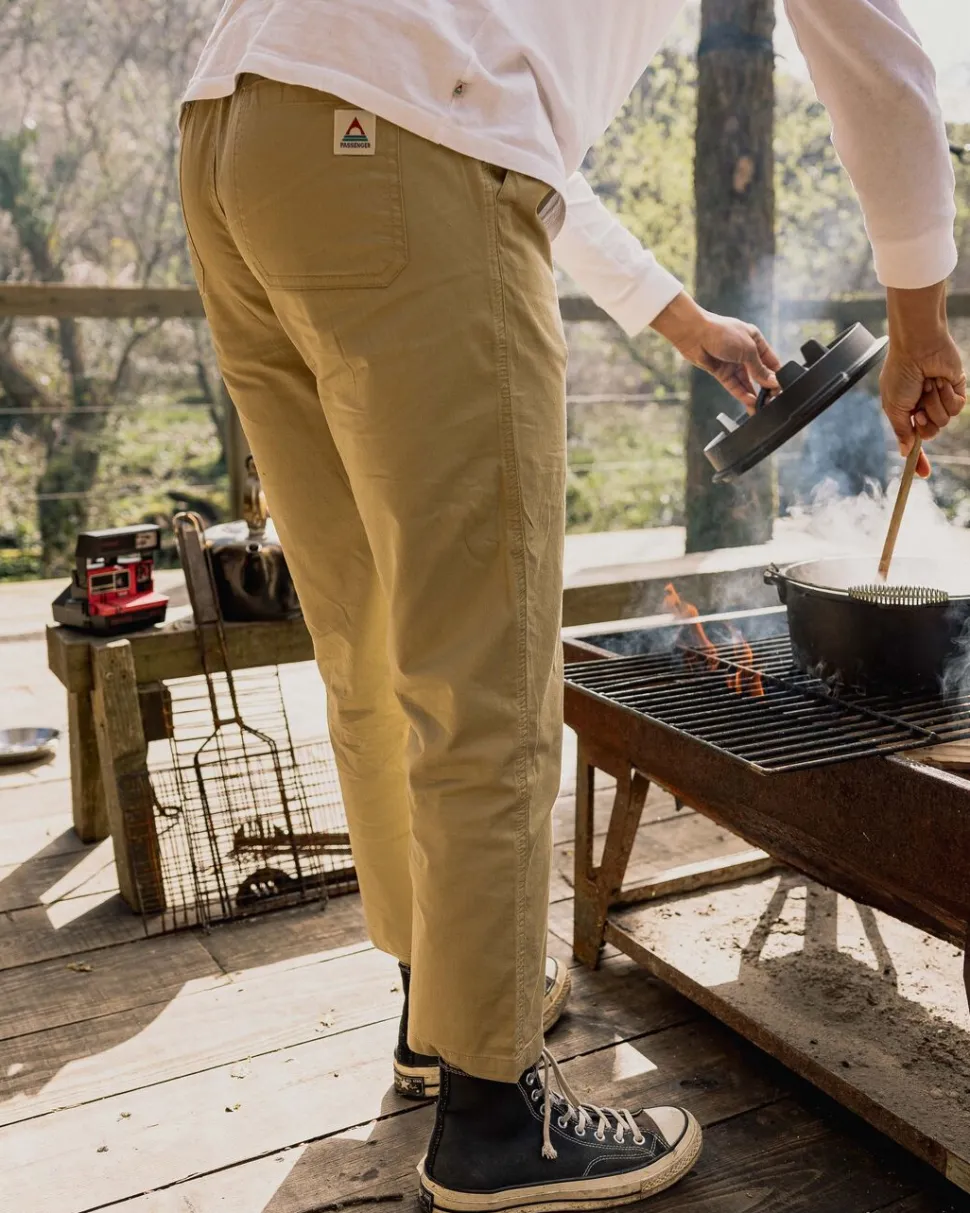 Discount Passenger Compass Elasticated Waist Pants Biscuit