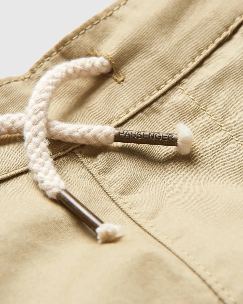 Discount Passenger Compass Elasticated Waist Pants Biscuit