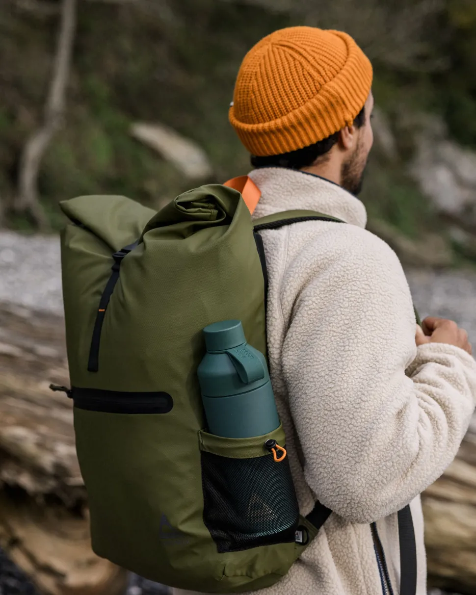 Clearance Passenger Crossing Roll Top Backpack True Black/ Khaki