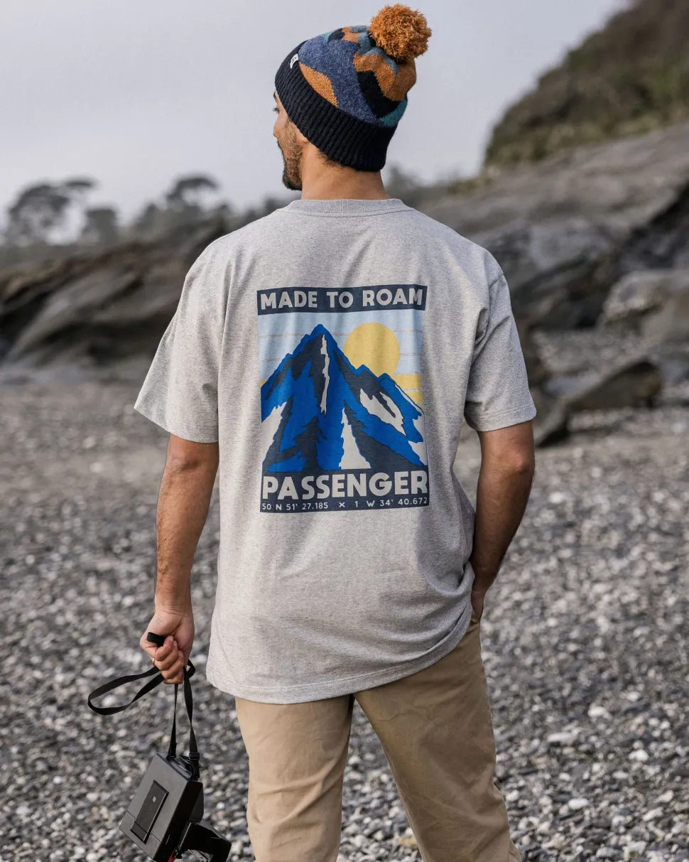 Fashion Passenger Distance Organic Relaxed Fit T-Shirt Grey Marl