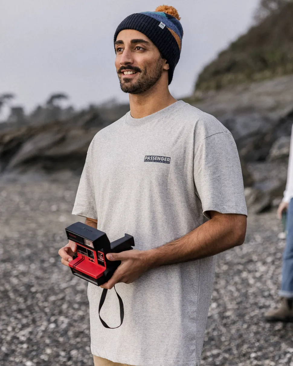 Fashion Passenger Distance Organic Relaxed Fit T-Shirt Grey Marl