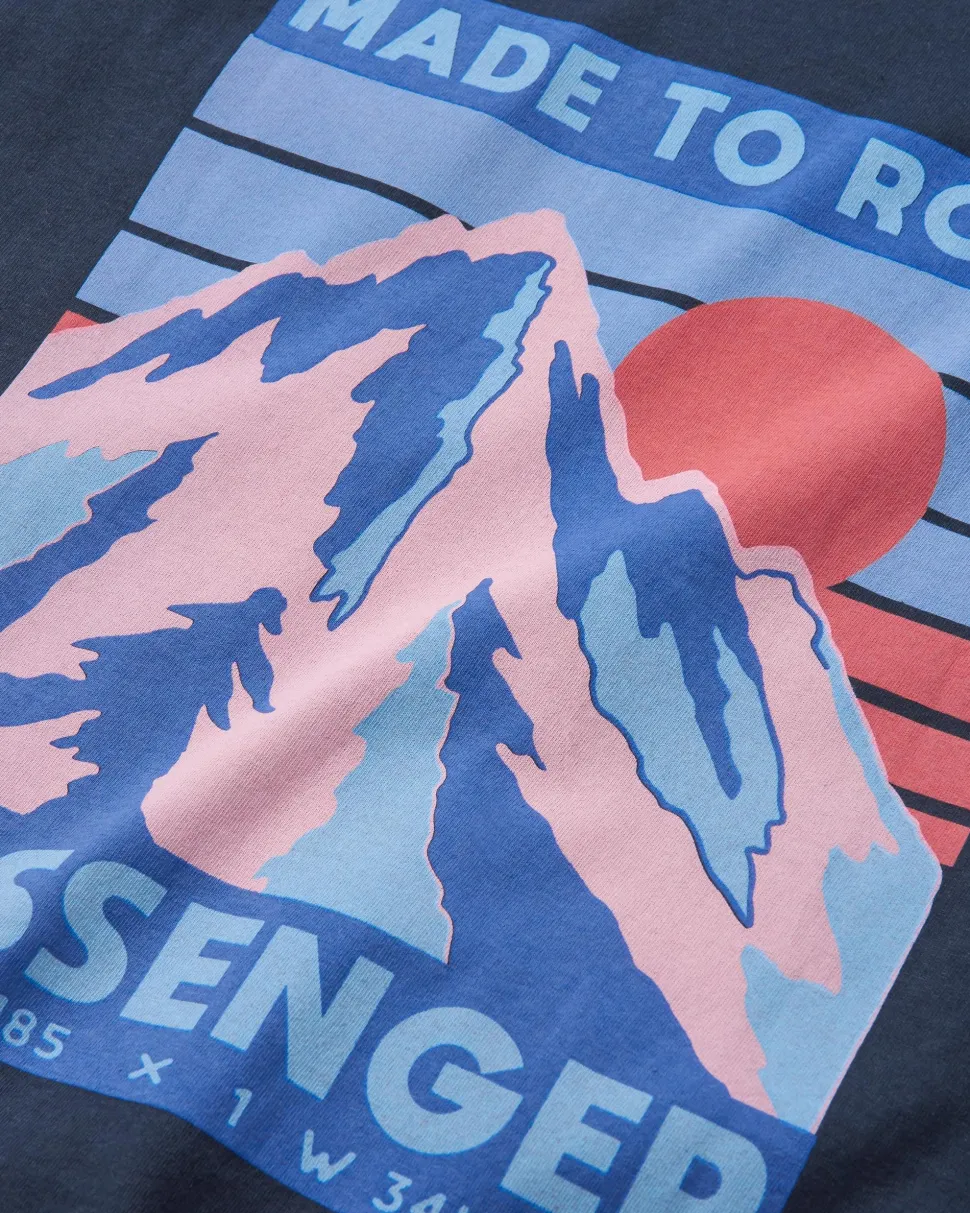 Cheap Passenger Distance Recycled Relaxed Fit T-Shirt Deep Navy