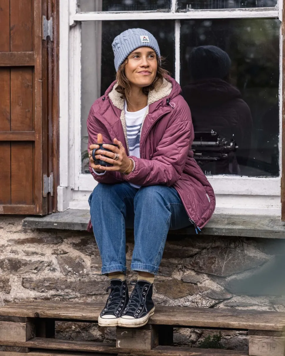 Clearance Passenger Earthy Recycled Sherpa Lined Insulated Jacket Crushed Berry