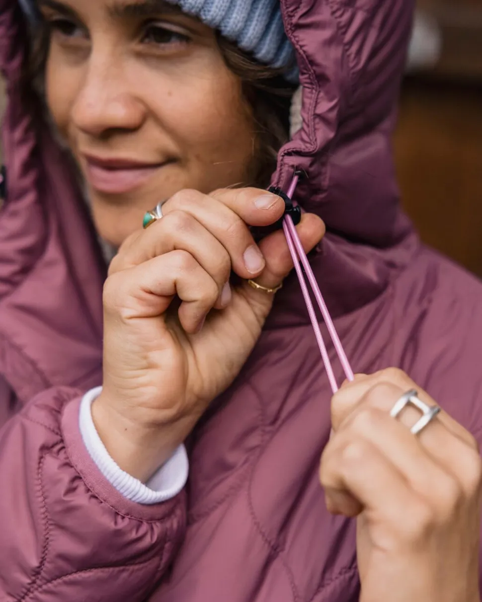 Clearance Passenger Earthy Recycled Sherpa Lined Insulated Jacket Crushed Berry